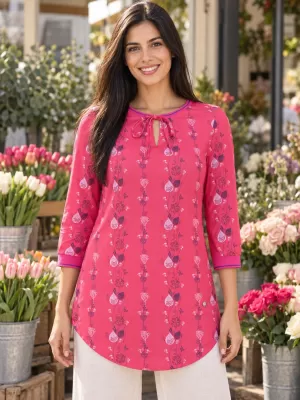 Ženska majica kratkih rukava KIXMI TRISHA RUŽIČASTA