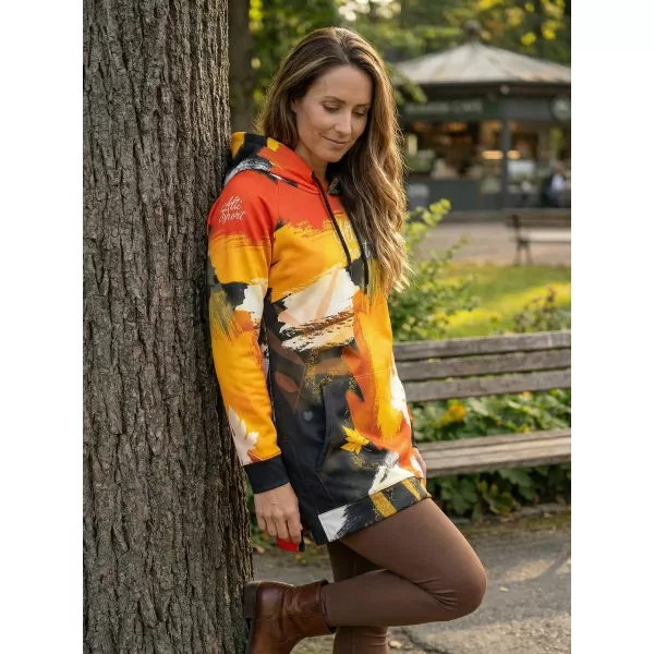  Ženski funkcionalni produljeni sweatshirt premium ALTISPORT VOJ/ALW019MI03 NARANČASTA 