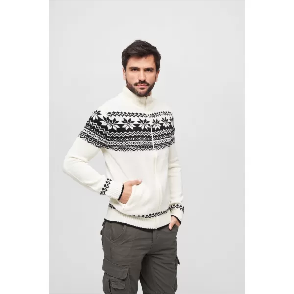  Muška dukserica BRANDIT CARDIGAN NORWEGER BD5030 BIJELA 