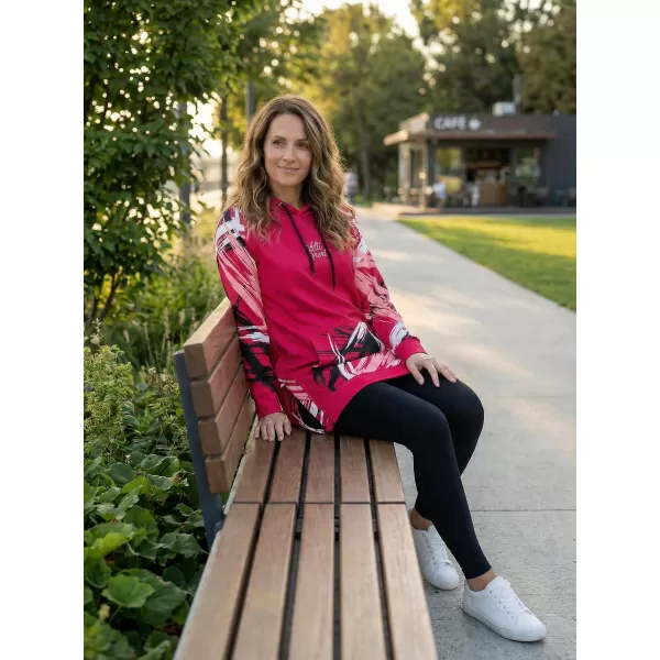  Ženski funkcionalni produljeni sweatshirt premium ALTISPORT VOJ/ALW039MI03 VIVA MAGENTA 