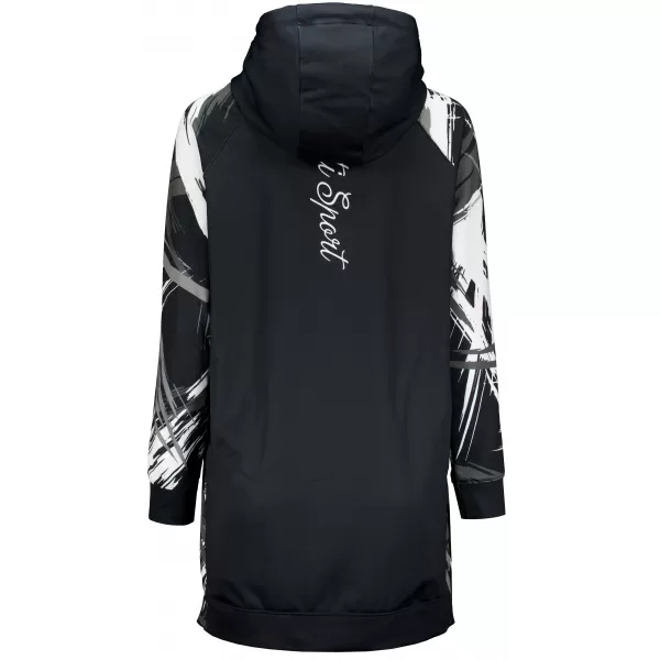  Ženski funkcionalni produljeni sweatshirt premium ALTISPORT VOJ/ALW039MI03 CRNO/BIJELO 
