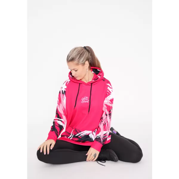  Ženski funkcionalni produljeni sweatshirt premium ALTISPORT VOJ/ALW039MI03 VIVA MAGENTA 