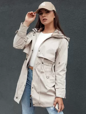 Ženska jakna DSTREET FASHLOVE TY4393 SVIJETLO SIVE BOJE
