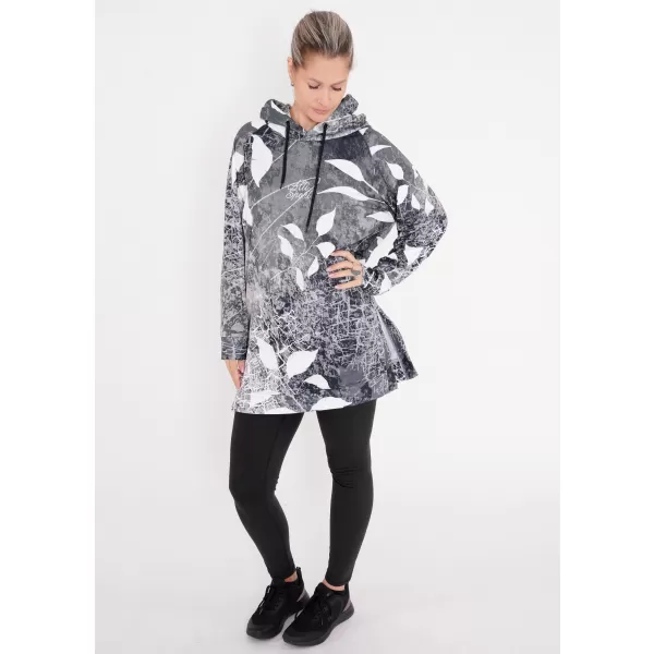  Ženski funkcionalni produljeni sweatshirt premium ALTISPORT VOJ/ALW020MI03 CRNO-BIJELO 