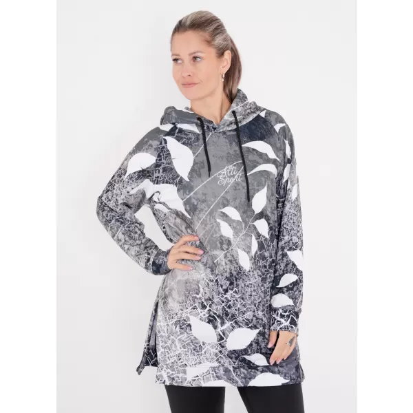  Ženski funkcionalni produljeni sweatshirt premium ALTISPORT VOJ/ALW020MI03 CRNO-BIJELO 