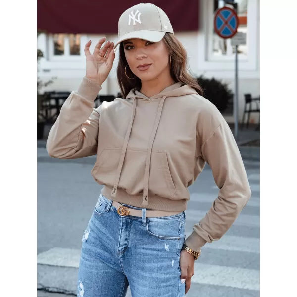  Ženska majica DSTREET TRENDHOOD BY1311 KARAMELA 