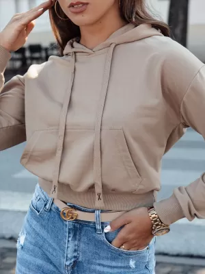 Ženska majica DSTREET TRENDHOOD BY1311 KARAMELA