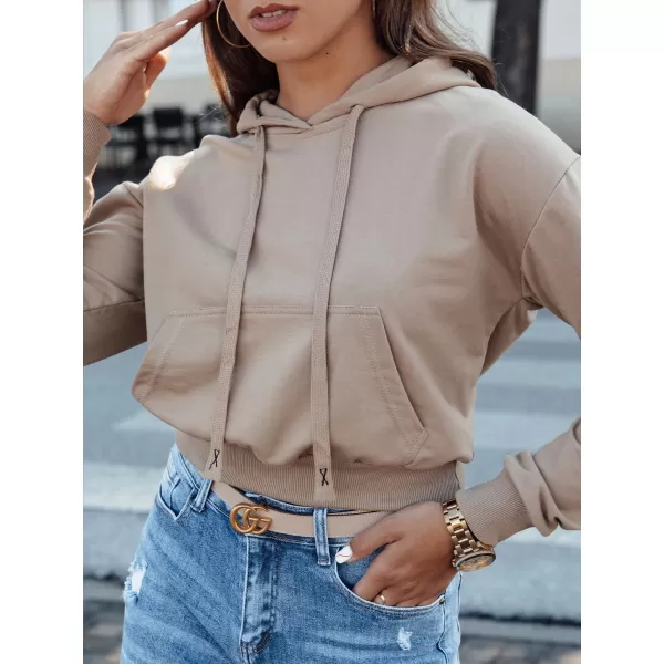  Ženska majica DSTREET TRENDHOOD BY1311 KARAMELA 