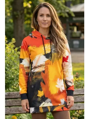 Ženski funkcionalni produljeni sweatshirt premium ALTISPORT VOJ/ALW019MI03 NARANČASTA