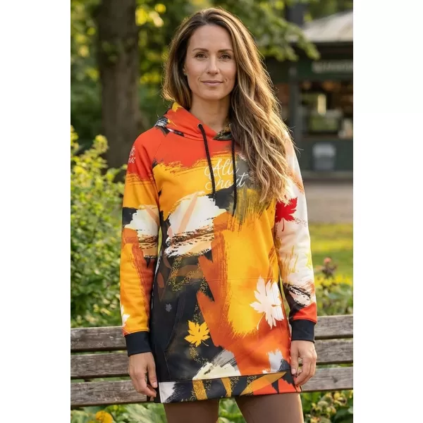  Ženski funkcionalni produljeni sweatshirt premium ALTISPORT VOJ/ALW019MI03 NARANČASTA 