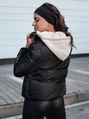 Ženska jakna DSTREET NORDPUFF CRNI