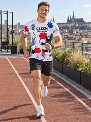Muška funkcionalna kompresijska majica kratkih rukava premium ALTISPORT VOJ/ALM036TR04 HEKSA BIJELA