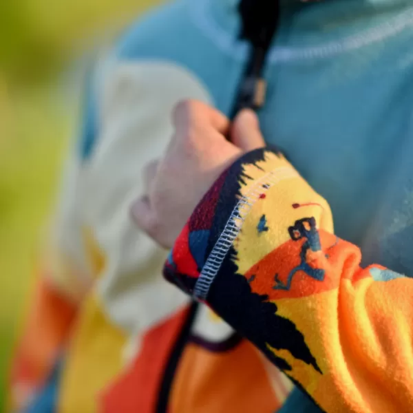  Dječja majica od flisa WAMU MOUNTAIN BIKE ZELENA 