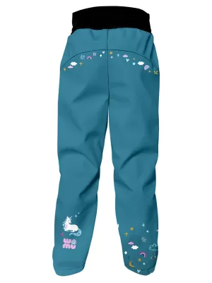 Bebe softshell hlače WAMU JEDNOROŽCI PLAVI
