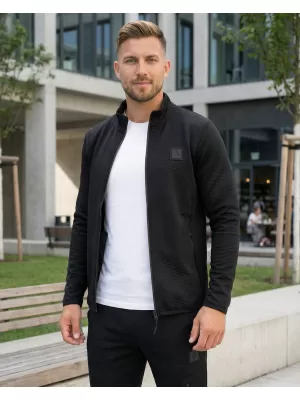 Muški sweatshirt ALTISPORT DAN CRNA
