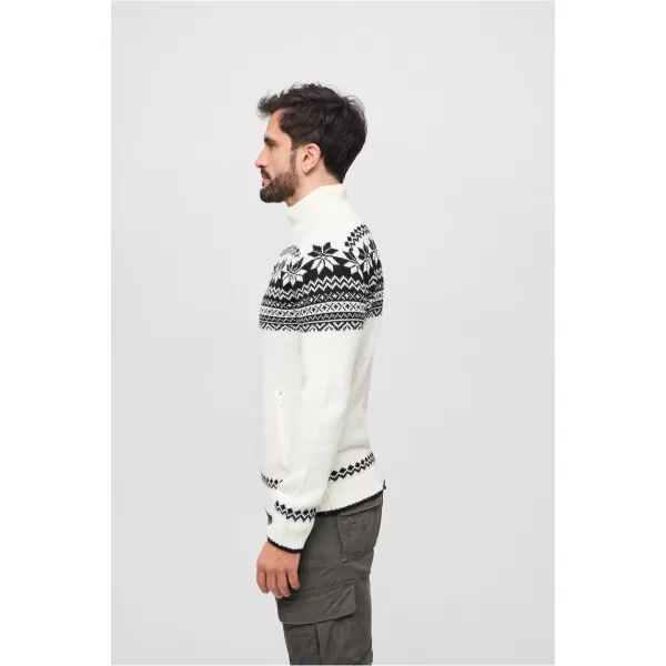  Muška dukserica BRANDIT CARDIGAN NORWEGER BD5030 BIJELA 