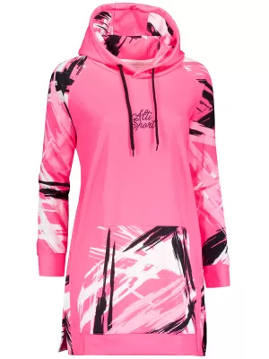 Ženski funkcionalni produljeni sweatshirt premium ALTISPORT VOJ/ALW039MI03 FLUO RUŽIČASTA