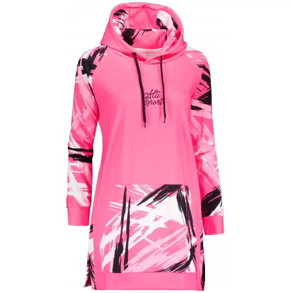  Ženski funkcionalni produljeni sweatshirt premium ALTISPORT VOJ/ALW039MI03 FLUO RUŽIČASTA 