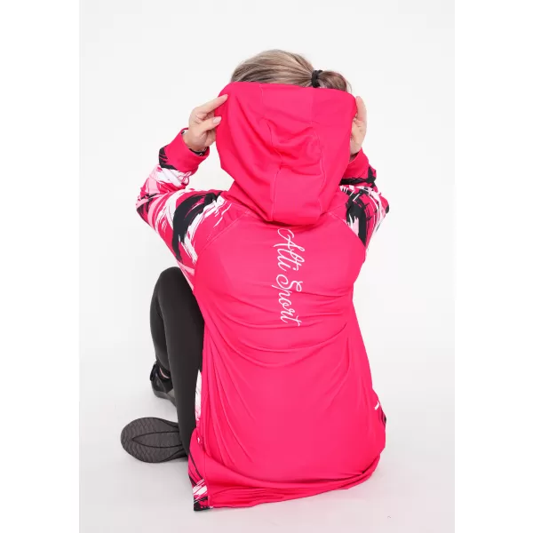  Ženski funkcionalni produljeni sweatshirt premium ALTISPORT VOJ/ALW039MI03 VIVA MAGENTA 