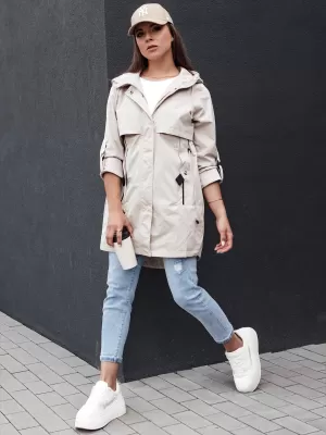 Ženska jakna DSTREET STYLE QUEEN TY4394 SVIJETLO SIVE BOJE