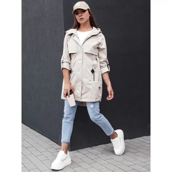  Ženska jakna DSTREET STYLE QUEEN TY4394 SVIJETLO SIVE BOJE 