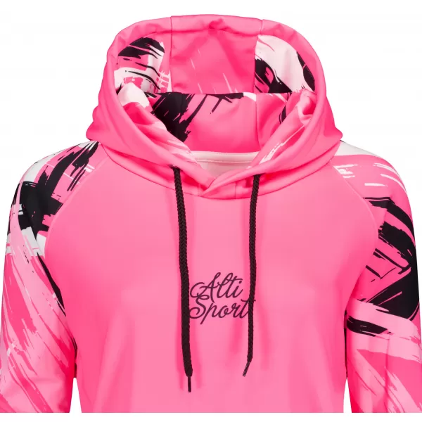  Ženski funkcionalni produljeni sweatshirt premium ALTISPORT VOJ/ALW039MI03 FLUO RUŽIČASTA 