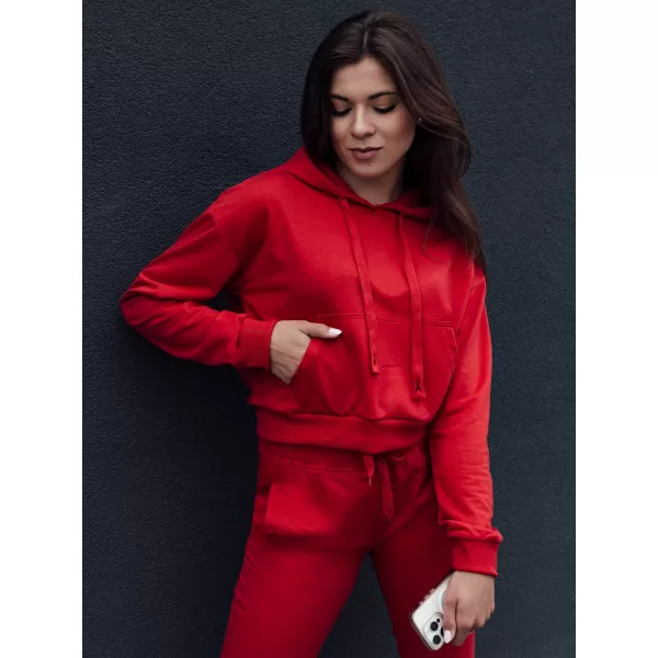 Ženska majica DSTREET TRENDHOOD CRVENI 