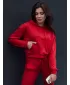 Ženska majica DSTREET TRENDHOOD CRVENI