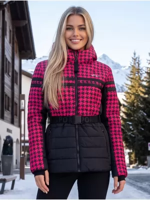 Ženska jakna ALTISPORT DEBORA CRNO/RUŽIČASTO