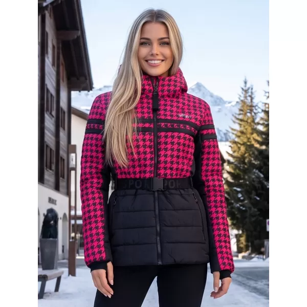  Ženska jakna ALTISPORT DEBORA CRNO/RUŽIČASTO 