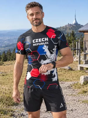 Muška funkcionalna kompresijska majica kratkih rukava premium ALTISPORT VOJ/ALM036TR04 HEKSA CRNA