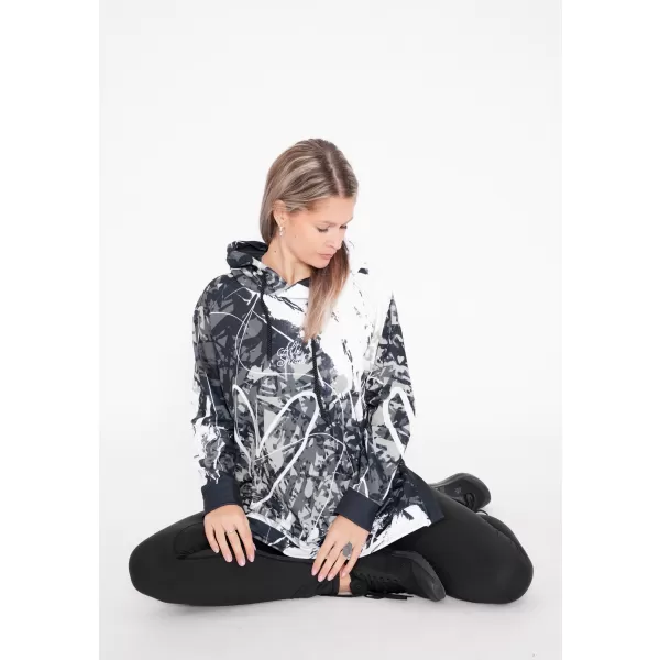  Ženski funkcionalni produljeni sweatshirt premium ALTISPORT VOJ/ALW018MI03 CRNO-BIJELO 
