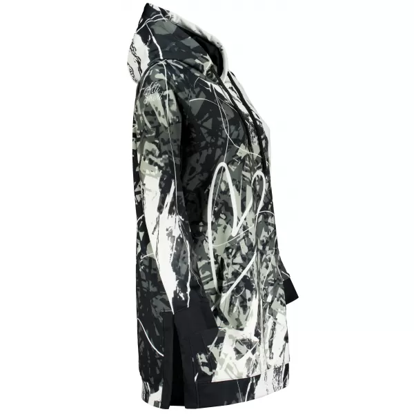  Ženski funkcionalni produljeni sweatshirt premium ALTISPORT VOJ/ALW018MI03 CRNO-BIJELO 