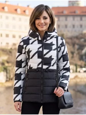 Ženska jakna ALTISPORT DARCIA CRNO/BIJELO
