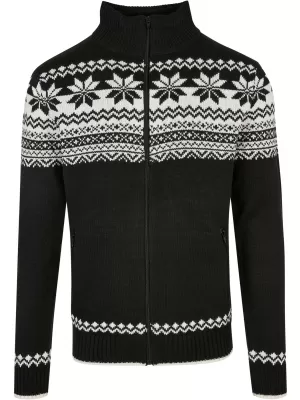 Muška dukserica BRANDIT CARDIGAN NORWEGER BD5030 CRNI