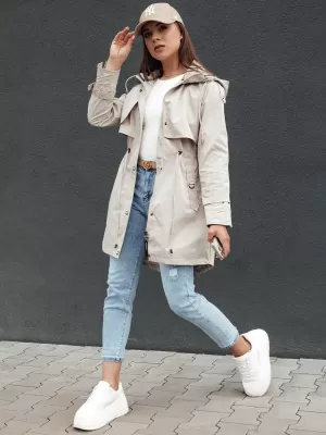 Ženska jakna DSTREET FASHLOVE TY4393 SVIJETLO SIVE BOJE