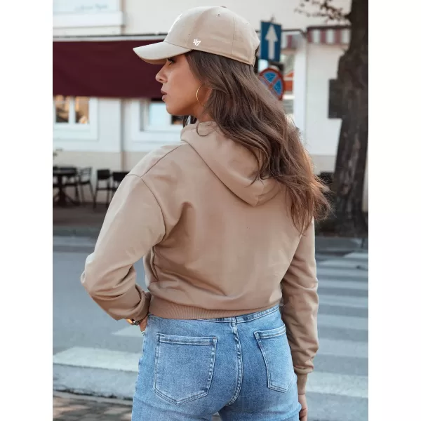 Ženska majica DSTREET TRENDHOOD BY1311 KARAMELA 
