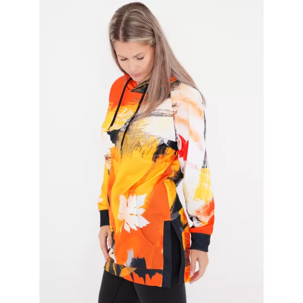  Ženski funkcionalni produljeni sweatshirt premium ALTISPORT VOJ/ALW019MI03 NARANČASTA 