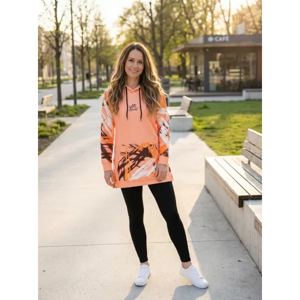  Ženski funkcionalni produljeni sweatshirt premium ALTISPORT VOJ/ALW039MI03 NARANČASTA 