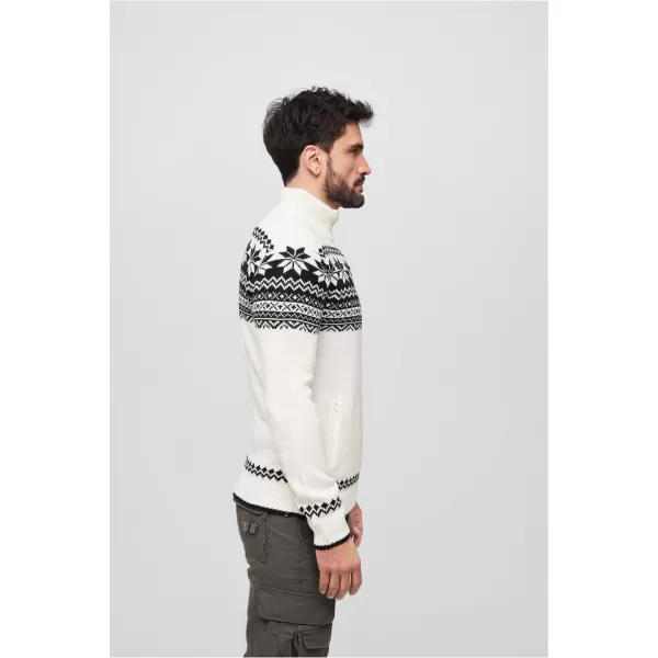  Muška dukserica BRANDIT CARDIGAN NORWEGER BD5030 BIJELA 