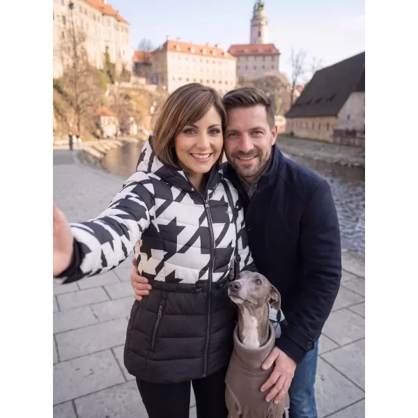  Ženska jakna ALTISPORT DARCIA CRNO/BIJELO 