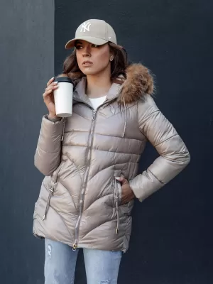 Ženska jakna DSTREET WINTERCHIC KARAMELA