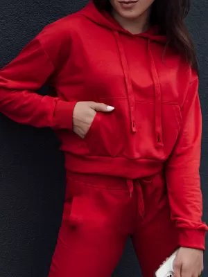 Ženska majica DSTREET TRENDHOOD CRVENI