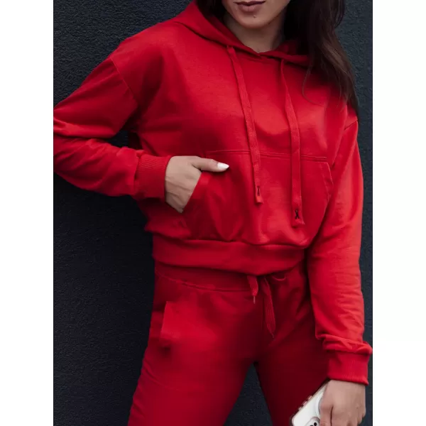  Ženska majica DSTREET TRENDHOOD CRVENI 