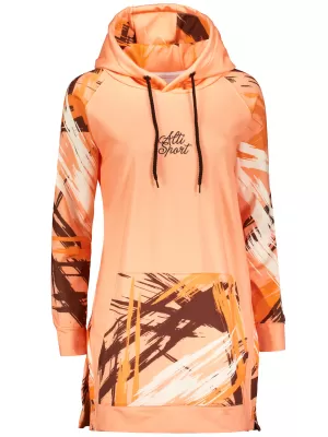 Ženski funkcionalni produljeni sweatshirt premium ALTISPORT VOJ/ALW039MI03 NARANČASTA