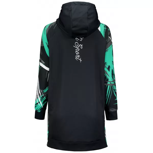  Ženski funkcionalni produljeni sweatshirt premium ALTISPORT VOJ/ALW039MI03 CRNO/TIRKIZNO 
