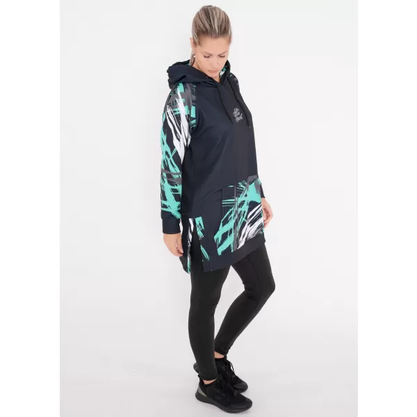  Ženski funkcionalni produljeni sweatshirt premium ALTISPORT VOJ/ALW039MI03 CRNO/TIRKIZNO 