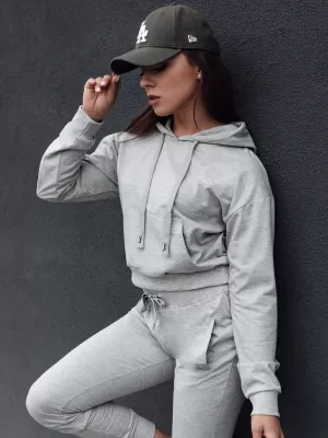 Ženska majica DSTREET TRENDHOOD SVIJETLO SIVE BOJE