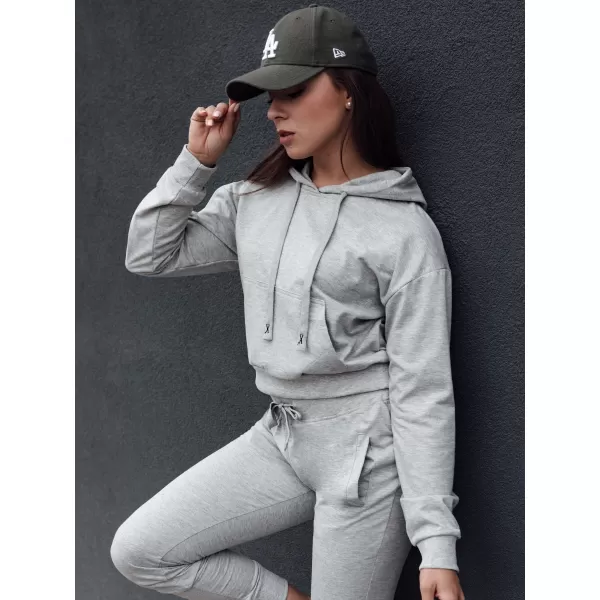  Ženska majica DSTREET TRENDHOOD SVIJETLO SIVE BOJE 