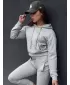 Ženska majica DSTREET TRENDHOOD SVIJETLO SIVE BOJE